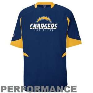  Reebok San Diego Chargers Navy Blue Lift Performance Crew 