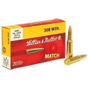  S&B 308WIN 168GR MATCH HPBT 20/500