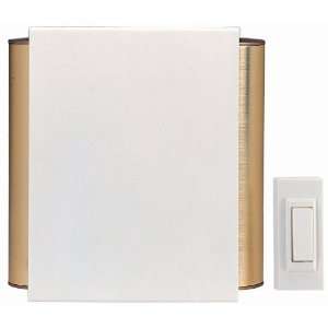   Chime Kit, Contemporary Off White Cover with Satin Brass Finish Tubes