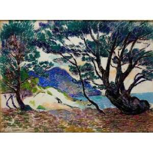   Armand Guillaumin   24 x 18 inches   Pins maritimes, crique au Brusc