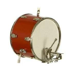  Personalized Red Bass Drum Christmas Ornament