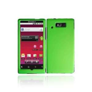 Motorola WX435 Triumph Rubberized Shield Hard Case   Neon Green (Free 