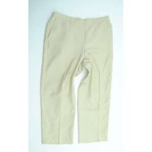  NEW ALFRED DUNNER WOMENS PANTS PORPORTIONED SHORT TAN 16 
