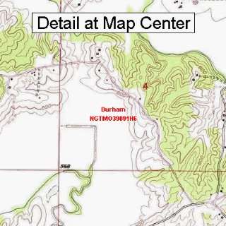  USGS Topographic Quadrangle Map   Durham, Missouri (Folded 