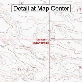  USGS Topographic Quadrangle Map   Durham, Wyoming (Folded 