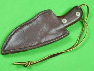 Custom Hand Made M & A SCHROCK Unusual Hunting Knife & Sheath  