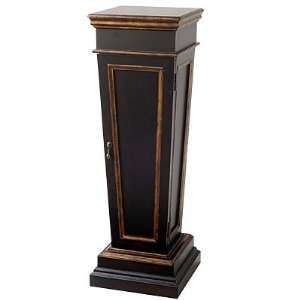 Wood Storage Display Pedestal Black 38 inchH
