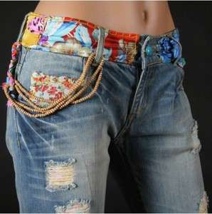 New2011 Desigual Sparrow Schone Patchwork Jeans 01P2604 Only Size 