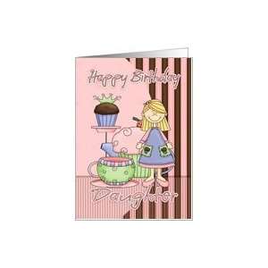  Daughter Cute Birthday Card   Cupcakes And Tea Card Toys & Games