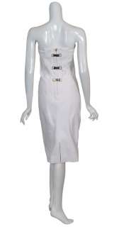 RACHEL ROY Stefani Crips White Strapless Dress 6 NEW  