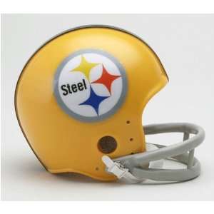  Steelers (1962) Miniature Replica NFL Throwback Helmet w/2 Bar 