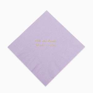  Personalized Lilac Luncheon Napkins   Tableware & Napkins 