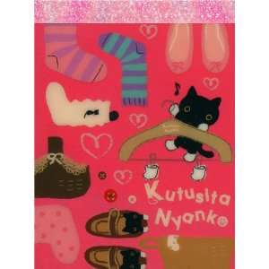  cute Kutusita Nyanko mini Memo Pad cats with clothes Toys 