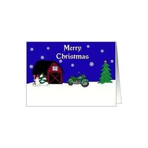  Classic Motocycle Christmas Card Card Health & Personal 