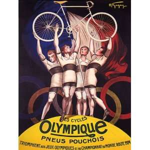   CYCLISM BICYCLE ATHLETE SMALL VINTAGE POSTER REPRO
