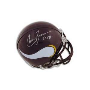   Vikings Mini Football Helmet Inscribed with 5X PB 