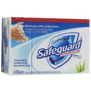  Safeguard Antibacterial Bar Soap with Aloe 4 count Beauty