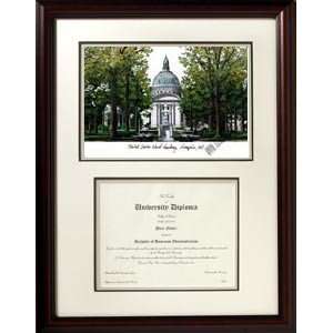 Naval Academy Scholar Framed Lithograph with Diploma  
