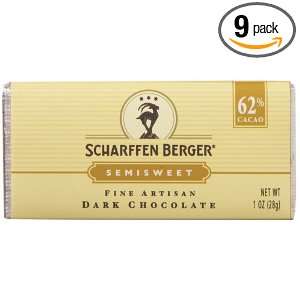 Scharffen Berger Chocolate Bar, Semisweet Dark Chocolate (62% Cacao 