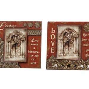  Antique Red 4X6 Frame (2 Assorted)