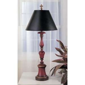   Lighting 8972TR Vintage Tole Tole Red Table Lamp