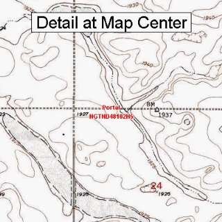  USGS Topographic Quadrangle Map   Portal, North Dakota 