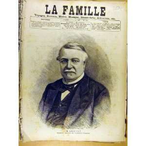 French Print 1886 Art Portrait Leon Say Senator 