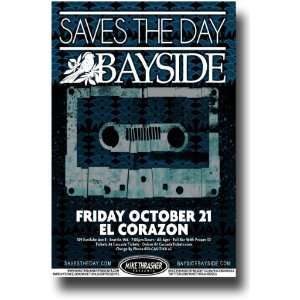  Saves the Day Poster   Concert Flyer   Bayside   Sea Oct 