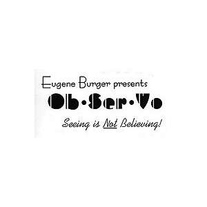  Ob Ser Vo By Eugene Burger 