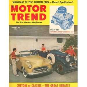  Motor Trend Magazine Jan 1953 Showcase 1953 Foreign Car 