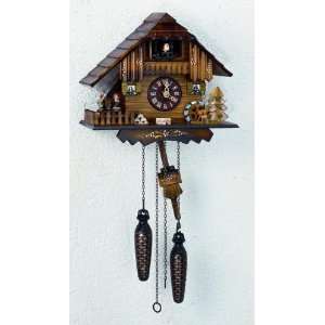  Black Forest Musical Cuckoo Clock Chalet with Waterwheel 