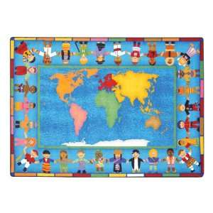  Hands Around the World Rug Rectangle 7 8 L x 10 9 W 