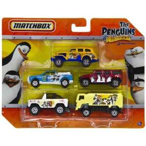    Matchbox The Penguins of Madagascar 5 Pack Cars Toys & Games