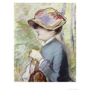  Young Woman in a Broad Hat Giclee Poster Print by Édouard 