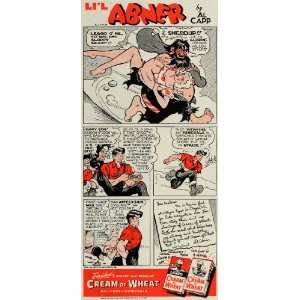  1943 Ad Cream Wheat Comic Abner Breakfast Enriched Food 