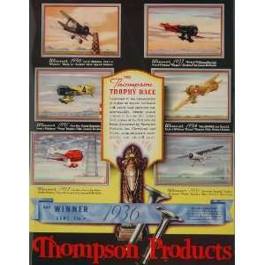  Ad Thompson Trophy Race Gee Bee Super Sportster   Original Print Ad