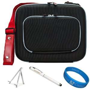  Pockets and Red Adjustable Shoulder Strap for Samsung Sliding PC 7 