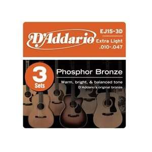  Daddario EJ153D Set Acoustic Guitar Strings (10 47 