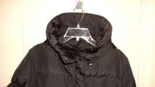   CALVIN KLEIN Down Puffer Jacket Coat, Black, Size Large, Hooded  