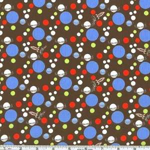  45 Wide Rocket Scientist Galaxy Dots Black Fabric By The 