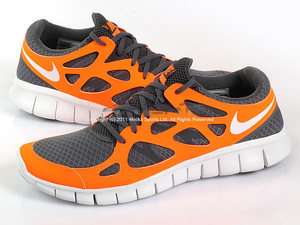Nike Free Run+ 2 Dark Grey/White Total Orange Burnt Turquoise Running 