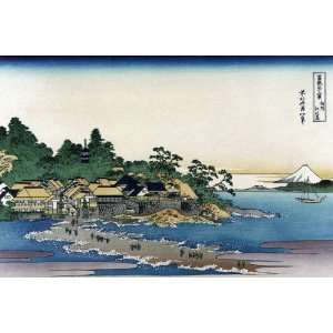 Enoshima in Sagami Province 16X24 Canvas Giclee 