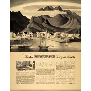  1940 Ad Hawaii Territory Travel Harbor Tourist Bureau 
