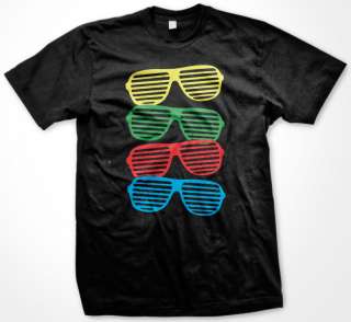 Colorful Shutter Shades Retro Sunglasses Mens T shirt  