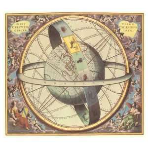 The Celestial Atlas by Andreas Cellarius. Size 42.75 X 38.00 Art 