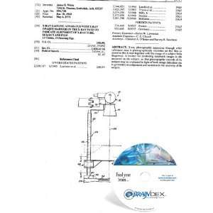 NEW Patent CD for X RAY GAUGING APPARATUS WITH X RAY OPAQUE MARKERS IN 