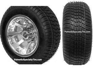 Set of Four 205/50 10 Golf Cart Tires on Alum Wheels  