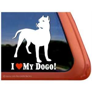  I Love My Dogo Dogo Argentino Dog Vinyl Window Decal Dog 