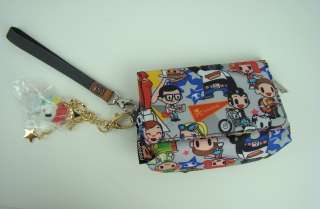 Tokidoki Americana Rossetto Cosmetic Small Handbag Wristlet 1264 