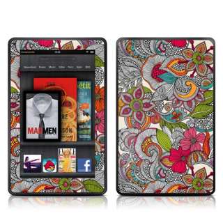  Kindle Fire DecalGirl GLOSSY Skin Kit ~ DOODLES COLOR  